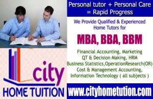 MBA-BBA Home Tuitions in Hyderabad and Secunderabad