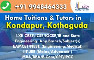 Home Tuitions in Kothaguda